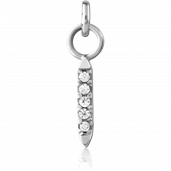 SURGICAL STEEL JEWELLED CHARM