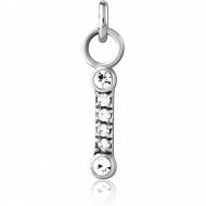 SURGICAL STEEL JEWELLED CHARM