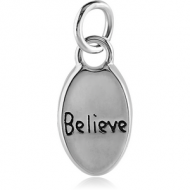 SURGICAL STEEL CHARM - BELIEVE