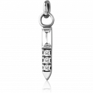 SURGICAL STEEL JEWELLED CHARM