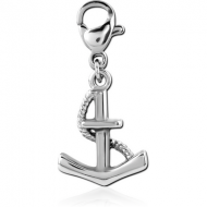 SURGICAL STEEL CHARM WITH LOBSTER LOCKER - ANCHOR