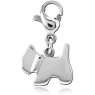 SURGICAL STEEL CHARM WITH LOBSTER LOCKER - DOG