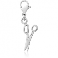 SURGICAL STEEL CHARM WITH LOBSTER LOCKER - SCISSORS