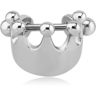 SURGICAL STEEL CARTILAGE SHIELD - CROWN PIERCING