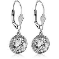 SURGICAL STEEL JEWELLED EARRINGS PAIR