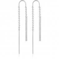 SURGICAL STEEL CHAIN EARRINGS PAIR