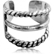 SURGICAL STEEL EAR CUFF - TWO ROPES