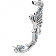 SURGICAL STEEL JEWELLED EAR CUFF - BUTTERFLY