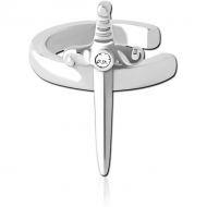 SURGICAL STEEL JEWELLED EAR CUFF