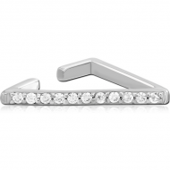 SURGICAL STEEL JEWELLED EAR CUFF