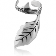 SURGICAL STEEL EAR CUFF - LEAF