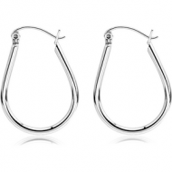 SURGICAL STEEL WIRE HOOP EARRINGS