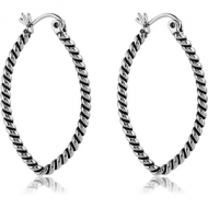 SURGICAL STEEL TWISTED WIRE EARRINGS