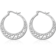 SURGICAL STEEL HOOP EARRINGS PAIR