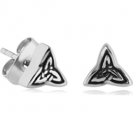 SURGICAL STEEL EAR STUDS PAIR - TRIANGLE