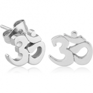 SURGICAL STEEL EAR STUDS PAIR - OMKAR