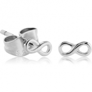 SURGICAL STEEL EAR STUDS PAIR - INFINITY