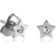 SURGICAL STEEL EAR STUDS PAIR - STAR