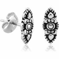 SURGICAL STEEL EAR STUDS PAIR - FILIGREE