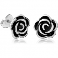SURGICAL STEEL EAR STUDS PAIR - ROSE
