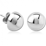 SURGICAL STEEL EAR STUDS PAIR - SEMICIRCLE
