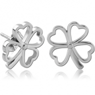 SURGICAL STEEL EAR STUDS - SHAMROCK