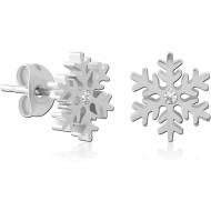 SURGICAL STEEL JEWELLED EAR STUDS PAIR