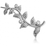 SURGICAL STEEL JEWELLED EAR VINE - LEFT