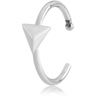 SURGICAL STEEL OPEN NOSE RING - TRIANGLE PIERCING