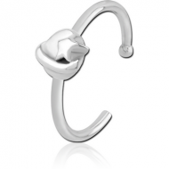 SURGICAL STEEL OPEN NOSE RING - EYE STAR PIERCING