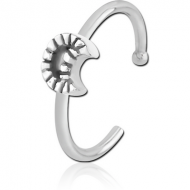 SURGICAL STEEL OPEN NOSE RING - CRESCENT PIERCING