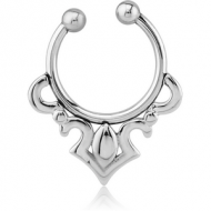 SURGICAL STEEL FAKE SEPTUM RING - FILIGREE PIERCING