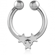 SURGICAL STEEL FAKE SEPTUM RING -SATRS PIERCING