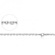 STAINLESS STEEL BEVEL CUT CABLE NECK CHAIN 40CMS