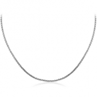 STAINLESS STEEL ROLLO NECK CHAIN 45CMS*5MM