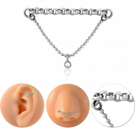 STAINLESS STEEL S CHIANS WITH SLIDING JEWEL