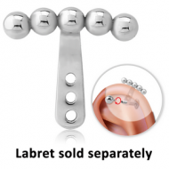 SURGICAL STEEL HELLIX WRAP - FIVE BALLS PIERCING