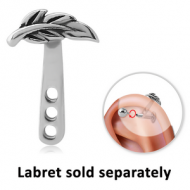 SURGICAL STEEL HELLIX WRAP - LEAVES PIERCING