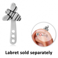 SURGICAL STEEL HELLIX WRAP - BEE PIERCING