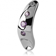 SURGICAL STEEL JEWELLED INTIMATE SHIELD PIERCING