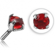 SURGICAL STEEL JEWELLED PUSH FIT ATTACHMENT FOR BIOFLEX INTERNAL LABRET - ROUND PIERCING