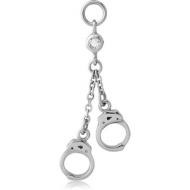 SURGICAL STEEL JEWELLED ATTACHMENT FOR INTIMATE PIERCING - HANDCUFF PIERCING