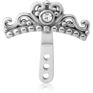 SURGICAL STEEL JEWELLED HELLIX WRAP - CROWN PIERCING