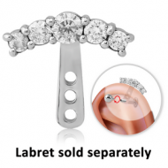 SURGICAL STEEL JEWELLED HELIX WRAP PIERCING