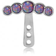 SURGICAL STEEL SYNTHETIC OPAL HELIX WRAP PIERCING
