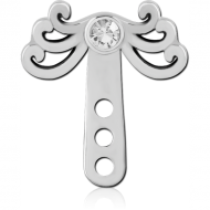 SURGICAL STEEL JEWELLED HELIX WRAP PIERCING