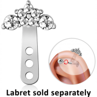 SURGICAL STEEL JEWELLED HELIX WRAP PIERCING