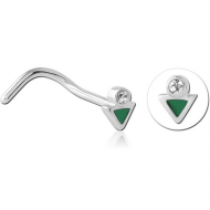 SURGICAL STEEL JEWELLED NOSE STUDS PIERCING