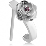 SURGICAL STEEL STRAIGHT JEWELLED WRAP AROUND NOSE STUD PIERCING