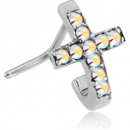 SURGICAL STEEL 90 DEGREE JEWELLED WRAP AROUND NOSE STUD PIERCING
